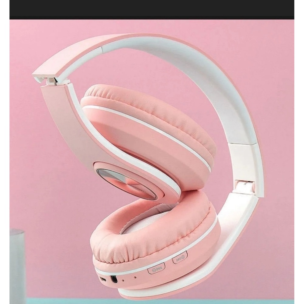 B39 Wireless Headphone  With Noise Reduction Mic‎ Charging Cable Included - Pink